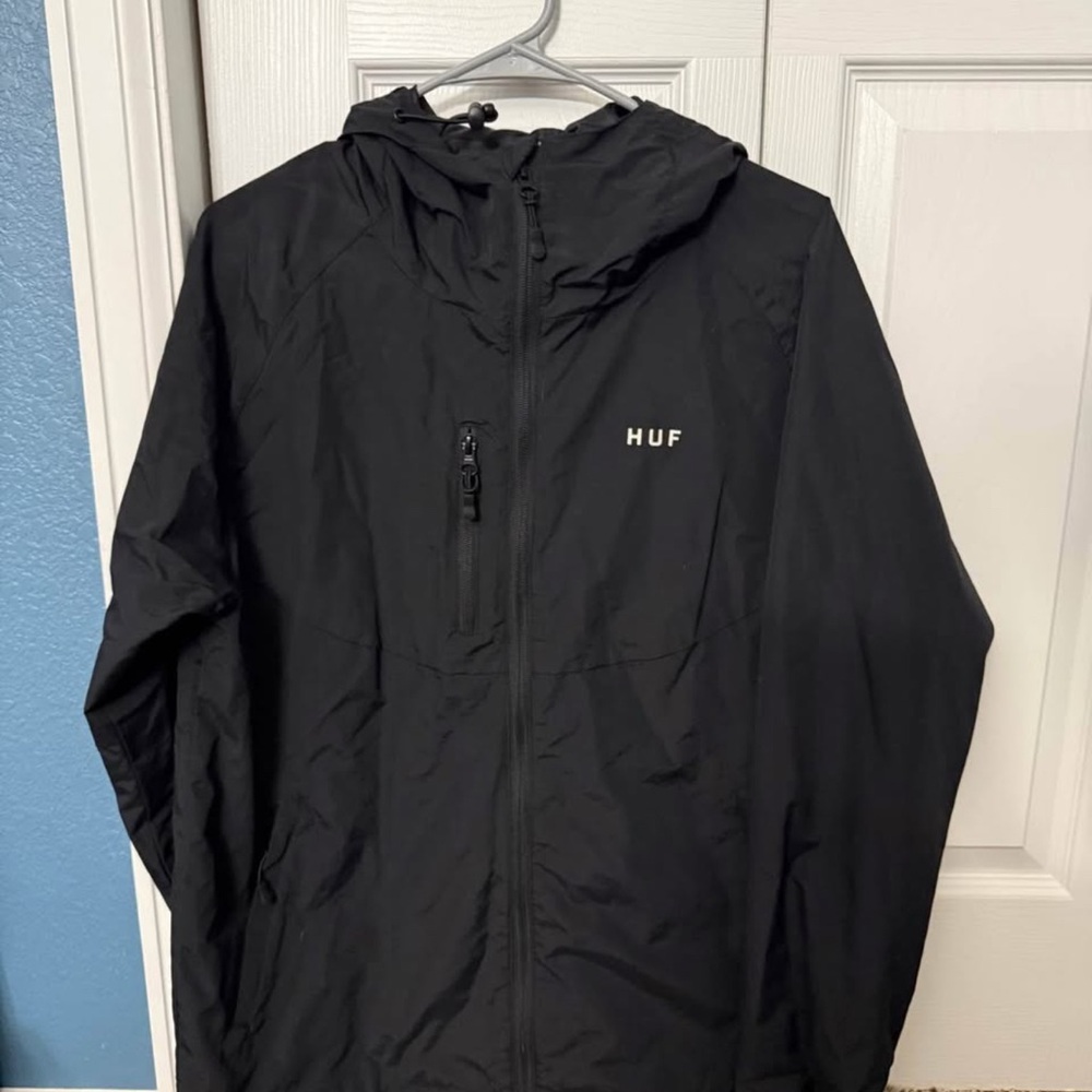 HUF Men's Black Windbreaker Jacket